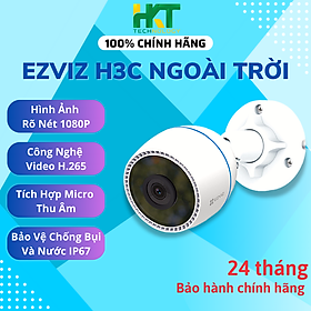 Camera IP Wifi Ezviz H3C 2MP Ngoài Trời Có Mic Thu Âm - Hàng chính hãng - H3C KO MÀU BAN ĐÊM - Chỉ Camera