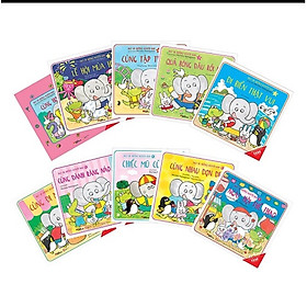 Combo Sách Ehon Nhật Bản kỹ năng sống kỹ năng vận động: Voi Pao Và Những Người Bạn - (Phần 1 Từ tập 1 đến 10) - Tặng Sách Sổ Tay Giáo Dục Gia Đình Nhật Bản