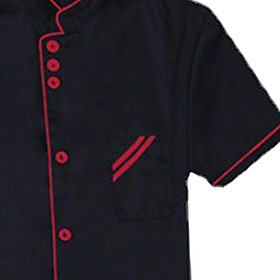 Unisex Chef Uniform, Short Sleeve Top Shirt, Waiter Waitress Apparel, Chef Jacket for Hotel Kitchen