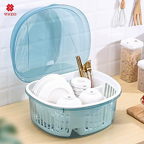 Mua Rổ Úp Chén Bát Có Nắp Đậy Kèm Lỗ Thoát Nước Chống Côn Trùng Bụi Bặm