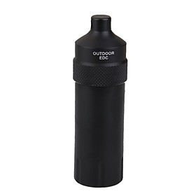 Outdoor Aluminum Camping Container Tank Case Waterproof Survival Kits Black