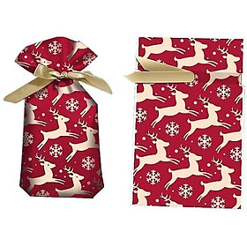 Túi quà Giáng sinh với dây quà tặng Giáng sinh túi Giáng sinh túi Giáng sinh túi Giáng sinh