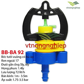 Mua 10 Béc tưới phun mưa bù áp BB-BA-92  lưu lượng 72(lit/h)  béc tưới cây  chuyên tưới gốc cây ăn trái - vtnongnghiep