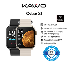 Đồng hồ thông minh KAVVO Cyber S1 | TFT HD 1.83 INCH | Chuẩn kháng nước 68| Bluetooth | 280mAh - Bảo hành 12 tháng