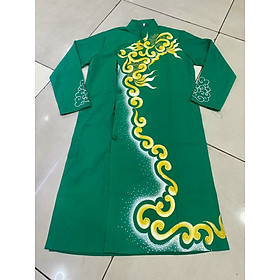 Áo Dài Truyền Thống Áo Dài Gấm Lụa Hình Long Cho Nam 2 Quần Áo Nam Cao Cấp