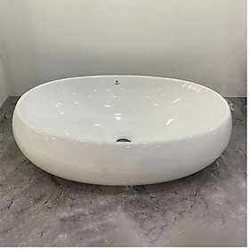 CHẬU RỬA MẶT, LAVABO ELIP NHẬP KHẨU CAO CẤP CHÍNH HÃNG GROVES GRVC 065 (men đẹp sáng 100 năm) (CHẬU) (58x38 cm)