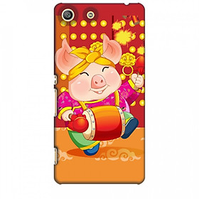 Ốp lưng dành cho điện thoại SONY M5 Heo Xuân Đánh Trống