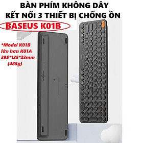 Bàn phím không dây kết nối đa thiết bị nhỏ gọn chống ồn Baseus K01A K01B _ hàng chính hãng
