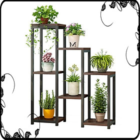 Mua Kệ để chậu hoa cây cảnh 7 ô khung thép - Kệ trang trí nhà cửa