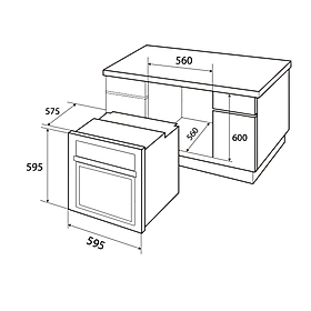 Mua Lò Nướng Âm tủ KAFF KF-901 - 60L Malaysia - Hàng Chính Hãng