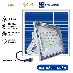 Mua Đèn Pha Năng Lượng Mặt Trời 200W Blue Carbon BCT-WW3.0 Đèn Pha LED Ngoài Trời Có Remote | Phúc Thịnh Solar