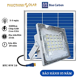 Đèn Pha Năng Lượng Mặt Trời 200W Blue Carbon BCT-WW3.0 Đèn Pha LED Ngoài Trời Có Remote | Phúc Thịnh Solar