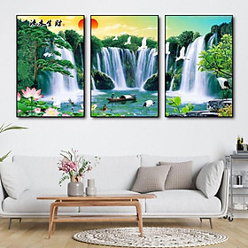 Tranh Treo Tường Phong Thủy Sơn Thủy Hữu Tình 3