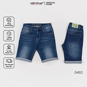Quần Short Jeans Nam VIỆT PHÁP/ Chất Cotton Cao Cấp co giãn, độ bền màu cao 0410