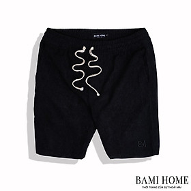 Quần short đùi unisex BAMI HOME vải nhung gân