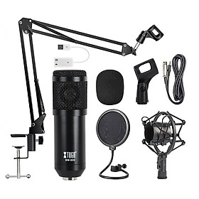 XTUGA BM800 chuyên nghiệp bị đình chỉ Micro Suite Studio sống phát sóng ghi âm micrô bộ máy tính dây đeo trên microphone
