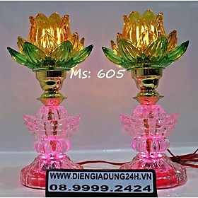 Mua ĐÈN THỜ PHA LÊ CAO CẤP  605B ( 26.5cm ) 1 Cặp