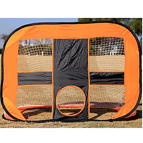Orange Color Folding Portable Football Gate Net Goal Soccer Practice Kit
