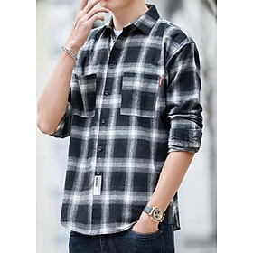 Áo sơ mi nam dài tay caro ts333 thiết kế trẻ trung năng động