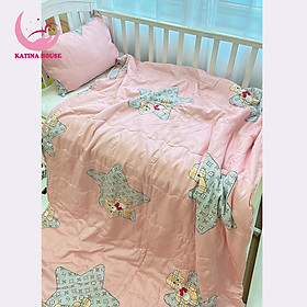 Bộ chăn gối cho bé Katina House, vải tencel siêu mềm mát, mịn êm, phù hợp 5-10 tuổi