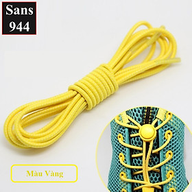 Dây giày không cần buộc Sans944 thông minh co giãn bản tròn cột giày thể thao sneaker nam nữ nhiều màu đen trắng xám