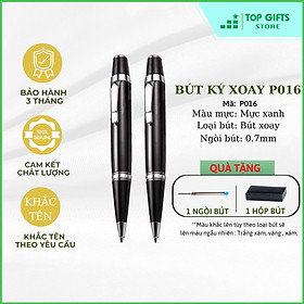 Bút ký doanh nhân kim loại xoay P016 | Hộp bút + Ngòi bút - Không khắc tên