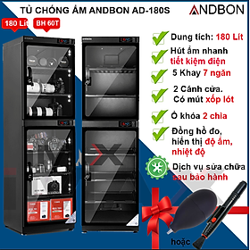 Mua TỦ CHỐNG ẨM ANDBON AD-180S  180 LÍT - HÀNG CHÍNH HÃNG