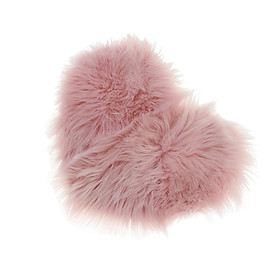 Heart Shaped Love Area Rug Fluffy Shaggy Carpet Mat For Bedroom Pink