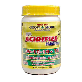 Mua CHAI 100 GRAM - PHÂN BÓN LÁ GROWMORE SOIL ACIDIFIER PLANTFOOD 30-10-10+TE