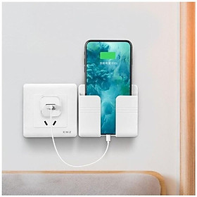 Mua Kệ Dán Tường Để Remote  Đồ Dùng/ Giá Đỡ Sạc Điện Thoại - Có Móc Treo Giữ Dây Điện