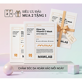Mặt Nạ Dưỡng Da Tươi Sáng MAWLAB GLOW UP VITAMIN C MASK - Hộp 10 Miếng