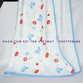 Khăn tắm trẻ em Vietmat sợi tre organic mềm mịn, thoáng mát, kháng khuẩn và hút nước mạnh