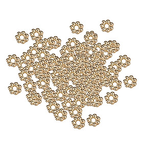 500x Daisy Spacer Beads Floral Loose Beads DIY Craft Copper Daisy Beads for Jewelry Making Findings Pendants Clothes Headband