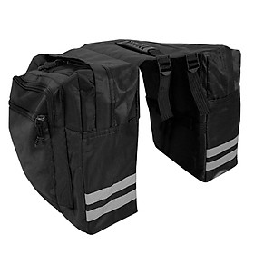 Túi yên xe đạp phía sau để vận chuyển hàng hóa, lớp lót bên trong PVC, chịu nước và chống mài mòn-Màu đen