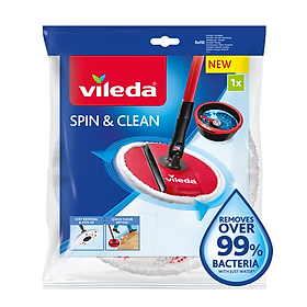 Bông lau thay thế cây lau nhà VILEDA Spin&Clean có thể tái sử dụng