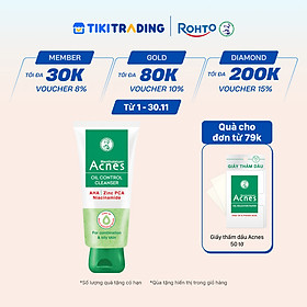 Sữa rửa mặt kiểm soát nhờn ngăn ngừa mụn dạng gel Acnes Oil Control Cleanser 100g