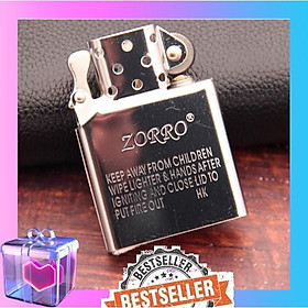 Mua RUỘT ZIP.O INOX HOẶCĐỒNG LOẠI TỐT(TĂNG CHAI MINI 10ML+đế lót cao su chống bay hơi)