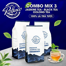 Combo 3 Trà Cao Cấp ROFFESCO PREMIUM OOLONG TEA & PREMIUM BLACK TEA & PREMIUM JASMINE TEA