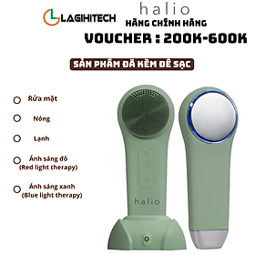 Máy Rửa Mặt Massage Tích Hợp Liệu Pháp Ánh Sáng Và Nhiệt Halio Multi-Task Cleansing & Massaging Device - Hàng Chính Hãng