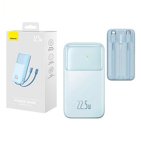 Mua Pin sạc dự phòng OS-Baseus Comet Series Dual-Cable Digital Display Fast Charge Power Bank 22.5W (PPMD)- HÀNG CHÍNH HÃNG - XANH