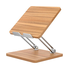 Tablet Stand Holder Adjustable Wood Smooth Surface Convenient for Typing