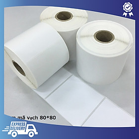 Mua Giấy in tem in nhiệt 3 tem trên 1 hàng khổ 110x22mm ( tem 35x22 mm ) cuộn 3600 tem