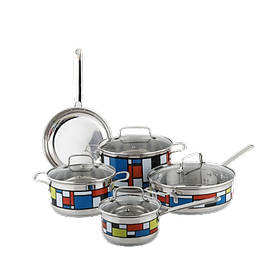 Bộ nồi inox 5 món Arber Langmaster Hàng chính hãng