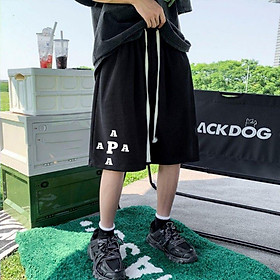 Quần short thun nam unisex phong cách đường phố vải thun cào mịn mát