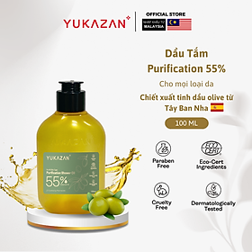 Hình ảnh Dầu Tắm Yukazan Purification 55% 100ML - Tinh dầu hoa chuông xanh, olive và bơ hạt mỡ dưỡng ẩm giúp da mềm mịn