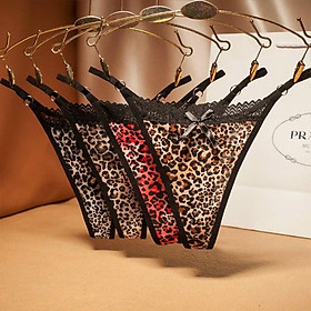 Quần lót lọt khe dây hoạ tiết beo sexy