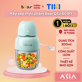 Mua Máy xay thực phẩm Bear QSJ-B01P1 - Dung tích 300ml   Thủy tinh Borosilicat  Chất liệu an toàn - Hàng chính hãng