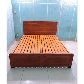 Giường sắt kiểu gỗ xuất khẩu ngang 1m6 dài 2m