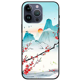 Ốp lưng dành cho Iphone 14 - Iphone 14 Plus - Iphone 14 Pro - Iphone 14 Pro Max - Núi Hoa Đỏ