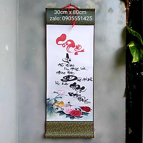 Mua Biểu lụa thư pháp chữ MẸ  kích thước 30cm x 80cm .Quà tặng ông bà cha mẹ.Quà cưới tết sinh nhật